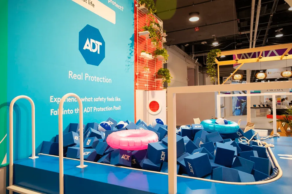 sponsored play side by ADT that people can safely fall into