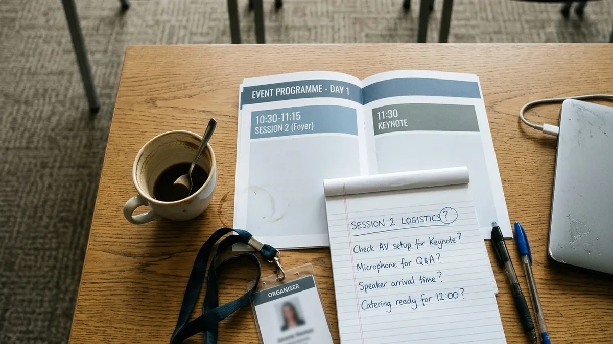 Attendees at a B2B event in a structured one-to-one matchmaking meeting.